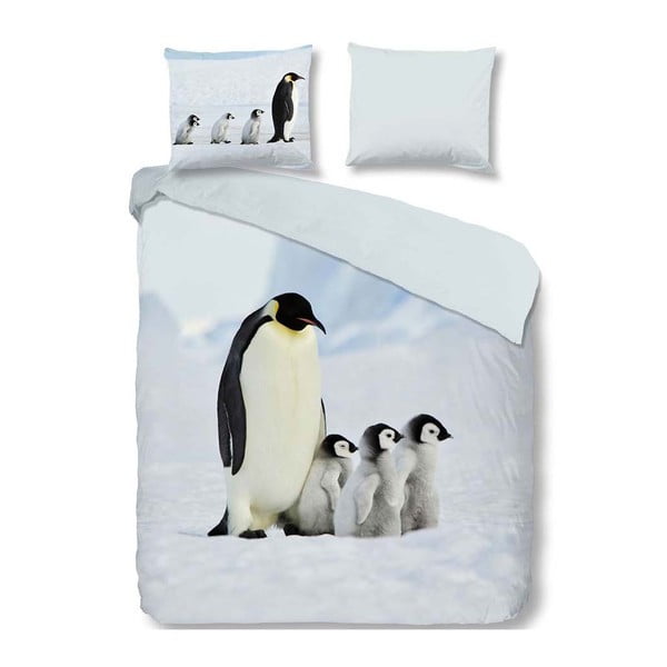 Bawełniana pościel jednoosobowa Good Morning Penguins, 140x200 cm