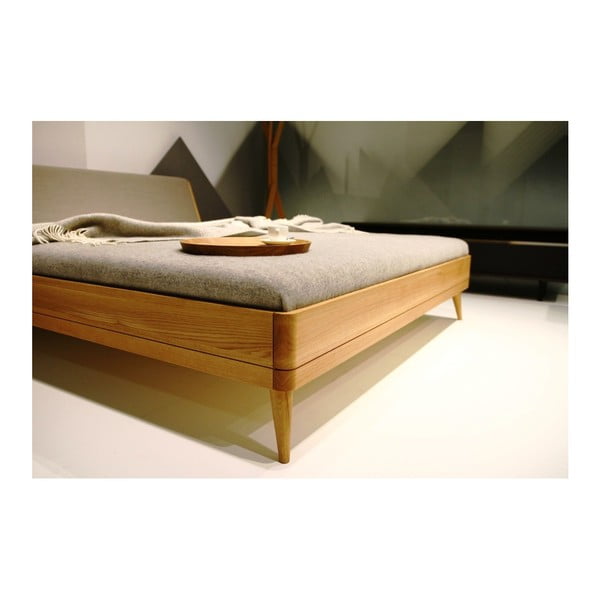 Łóżko dwuosobowe z litego drewna dębowego Javorina Direct, 160x200 cm-image-3