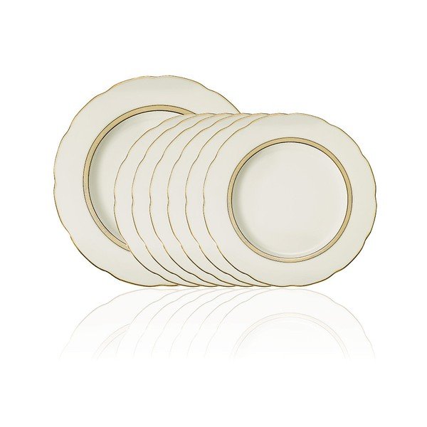 Komplet 7 talerzy porcelanowych Ermilos