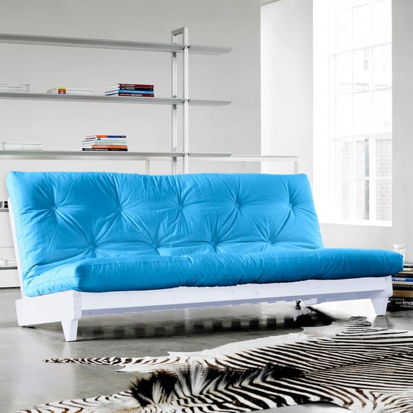 Sofa rozkładana Karup Fresh White/Horizon Blue