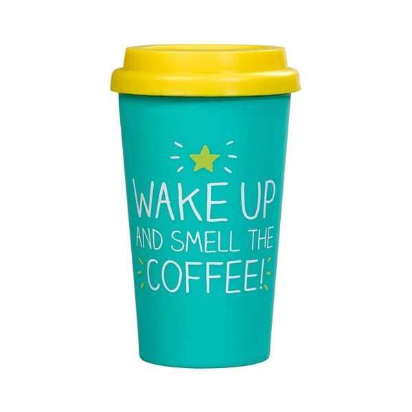 Kubek podróżny Happy Jackson Wake Up & Smell The Coffee, 400 ml