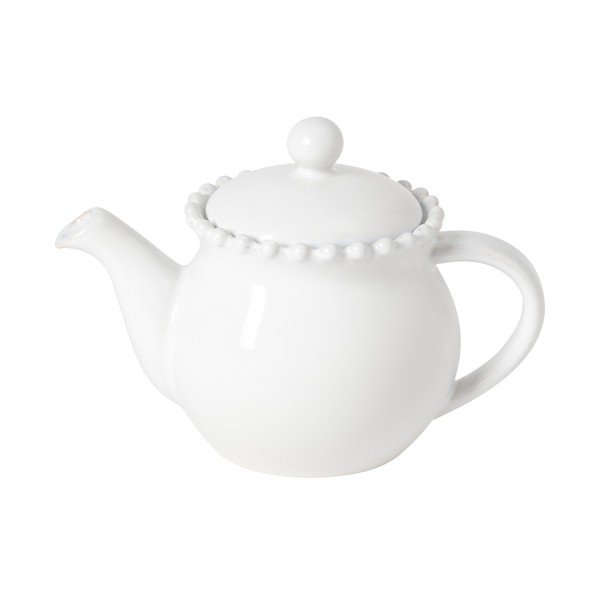 Biały kamionkowy dzbanek do herbaty z sitkiem 500 ml Pearl – Costa Nova
