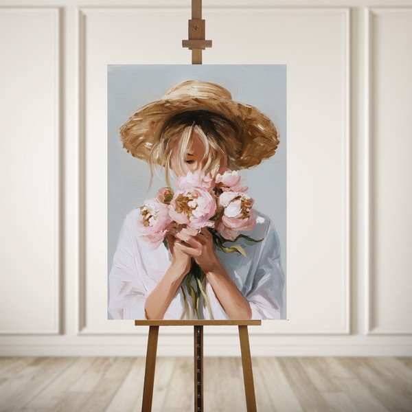 Obraz z ręcznie malowanymi elementami 70x100 cm Estelle – Styler-image-3