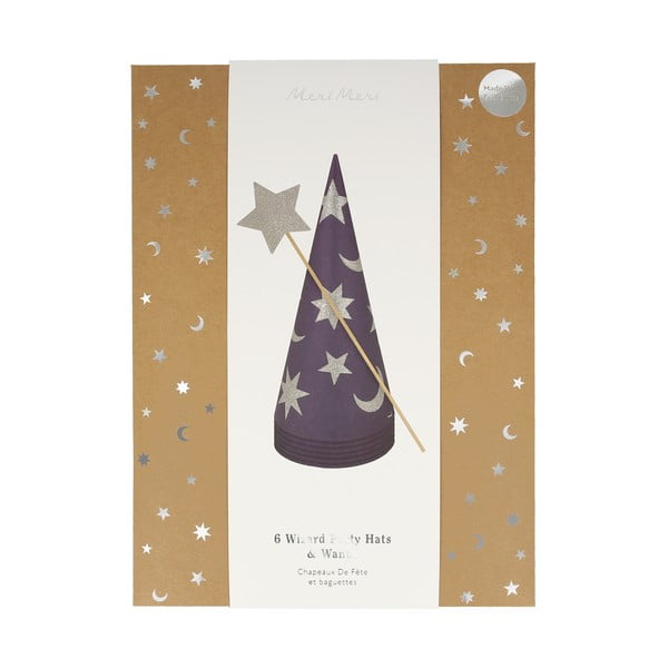 Czapeczki imprezowe zestaw 6 szt. Wizard – Meri Meri-image-3