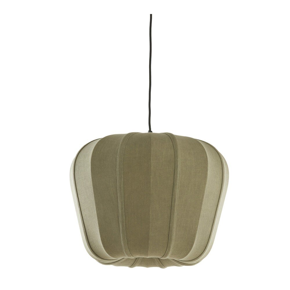 Zielona lampa wisząca z tekstylnym kloszem Zubedo – Light & Living