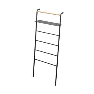 Czarny wieszak z półką YAMAZAKI Tower Ladder