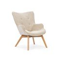 Beżowy sztruksowy fotel Niko – Ropez