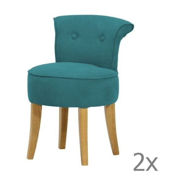 Komplet 2 krzeseł George Soro Turquoise