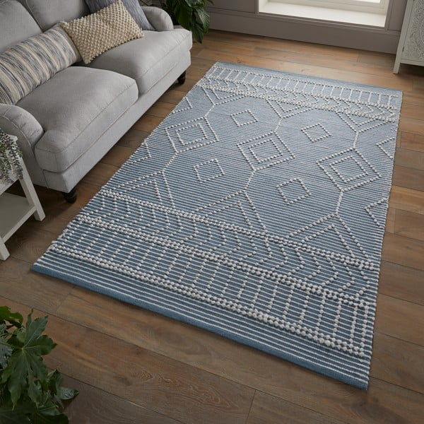 Niebieski dywan 230x160 cm Loop Robyn – Flair Rugs-image-1
