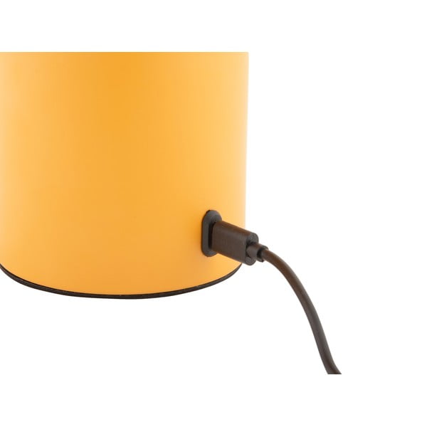 Lampa stołowa LED w kolorze ochry ze ściemniaczem i metalowo-szklanym kloszem (wysokość 29,5 cm) Camp – Leitmotiv-image-3