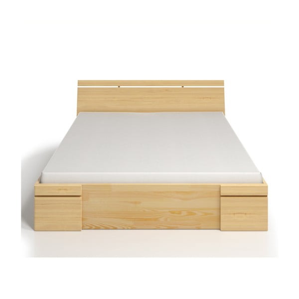 Łóżko 2-osobowe z drewna sosnowego z szufladą SKANDICA Sparta Maxi, 200x200 cm