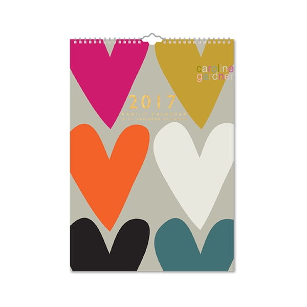 Kalendarz rodzinny Portico Designs Hearts