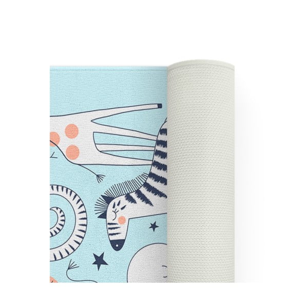 Niebieski dywan dziecięcy 100x140 cm Happy Zoo – Oyo Concept-image-1