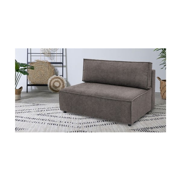 Jasnobrązowy sztruksowy moduł sofy (moduł środkowy) Nihad modular – Bobochic Paris-image-1