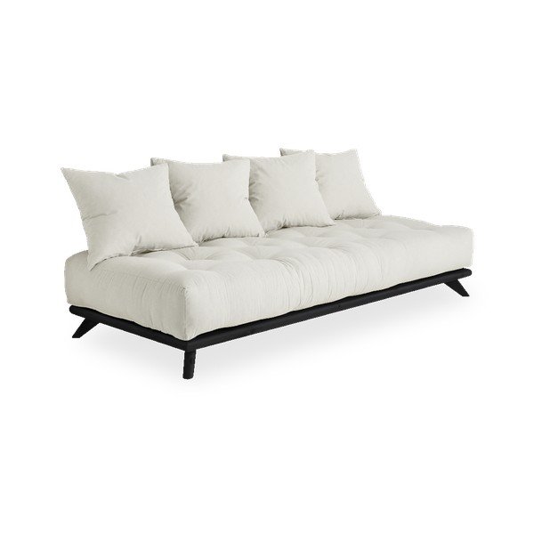 Sofa z jasnobeżowym obiciem Karup Design Senza Black/Natural-image-1