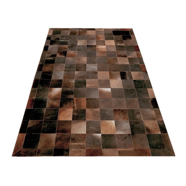 Brązowy wzorzysty dywan ze skóry bydlęcej Hide, 300x200 cm