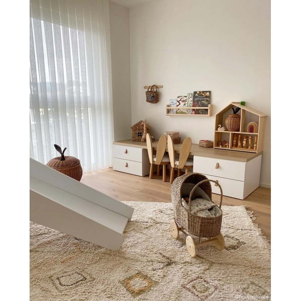 Beżowy bawełniany dywan tkany ręcznie odpowiedni do prania 170x240 cm Kaarol Earth – Lorena Canals-image-1