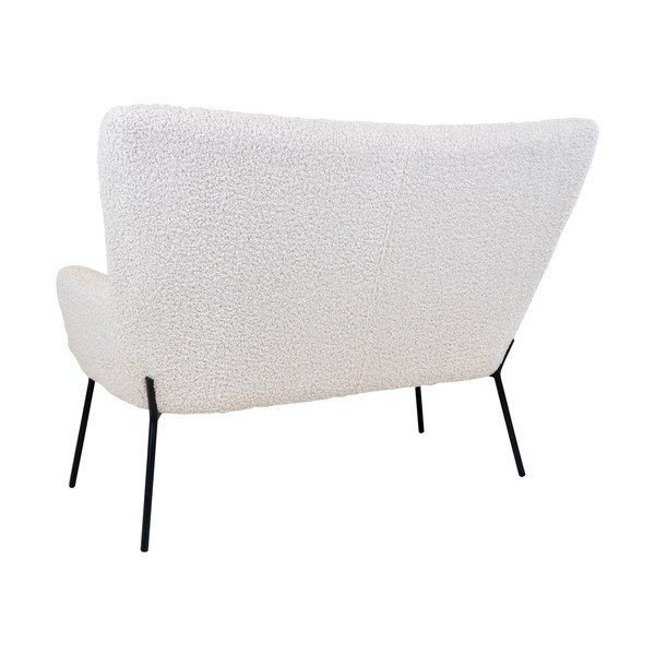 Biała sofa z materiału bouclé 128 cm Glasgow – House Nordic-image-3