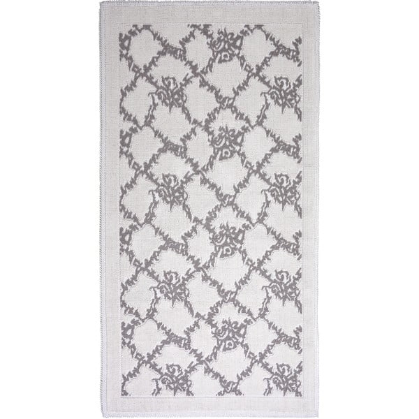 Szarobeżowy bawełniany dywan Vitaus Sarmasik, 100x150 cm