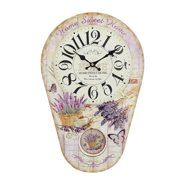 Zegar z wahadłem Lavender, 30x45 cm