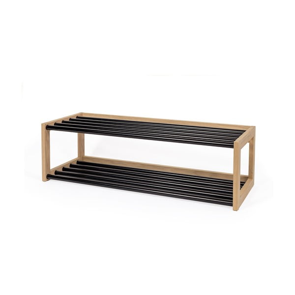 Czarno-naturalny regał na buty – Woodman-image-2