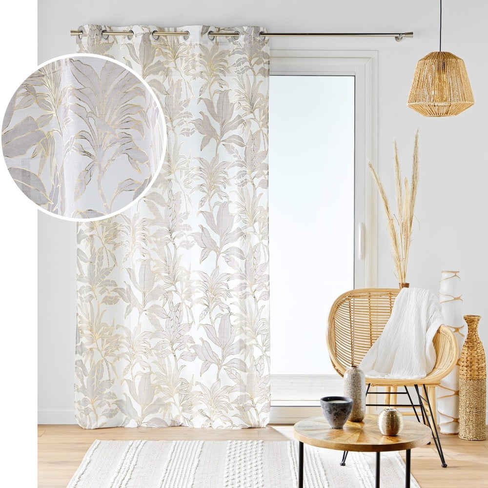 Firanka w beżowo-złotym kolorze 35x240 cm Vayana – douceur d'intérieur (zdjęcie 6)
