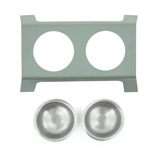 Zestaw misek ze stojakiem ze stali nierdzewnej dla psów Rocky – Kave Home-image-3