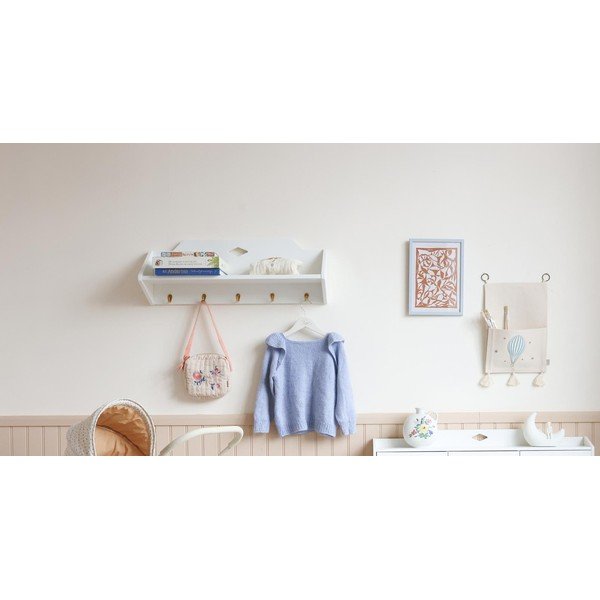 Biały wieszak dziecięcy ścienny 75x27 cm Luca – Cam Cam Copenhagen-image-1