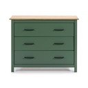 Zielono-naturalna niska komoda z litego drewna sosnowego 100x80 cm Miranda – Marckeric