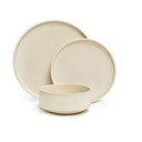 12-częściowy zestaw kremowych naczyń z kamionki Bonami Selection Malia