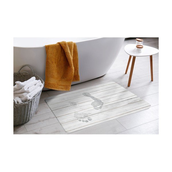 Biało-szary dywanik łazienkowy okrzemkowy (z diatomitu) 50x70 cm Agave – douceur d'intérieur-image-1