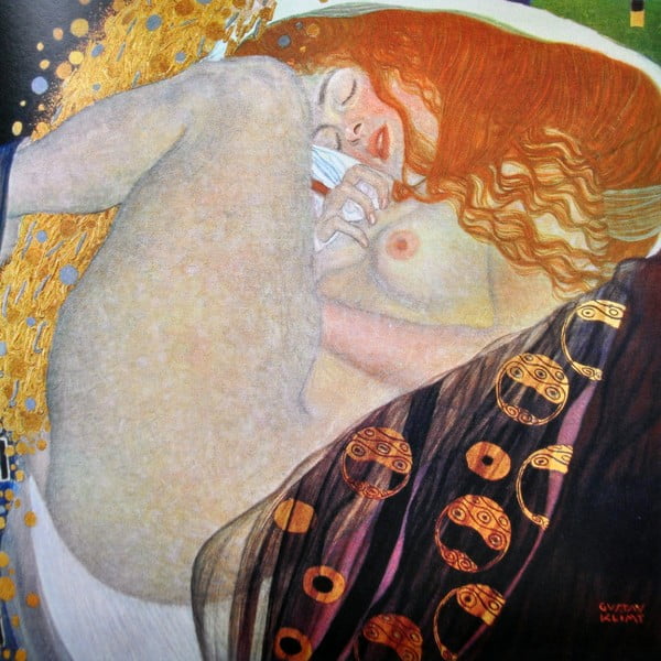 Obraz – reprodukcja 70x70 cm Danae, Gustav Klimt – Fedkolor