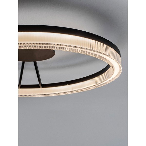 Aluminiowa lampa sufitowa LED ze ściemniaczem w kolorze matowej czerni z kloszem ze szkła akrylowego Lonela – Nova Luce-image-1