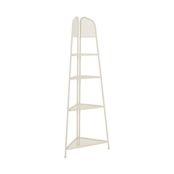 Beżowa metalowa półka narożna na balkon Garden Pleasure MWH, wys. 180 cm
