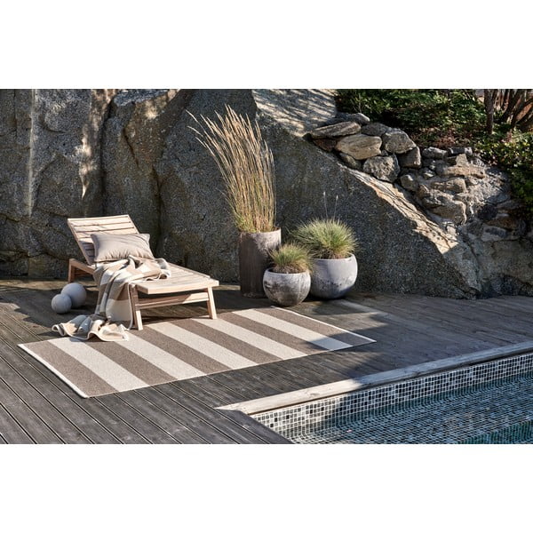 Beżowo-kremowy chodnik odpowiedni na zewnątrz 70x225 cm Bob Mud Vanilla – Pappelina-image-3