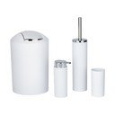 Biały plastikowy zestaw akcesoriów łazienkowych Calvo – Wenko