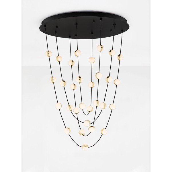 Aluminiowa lampa wisząca LED ze ściemniaczem w kolorze matowej czerni z kloszem ze szkła akrylowego ø 84 cm Alcinoe – Nova Luce-image-4