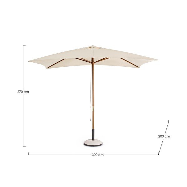 Beżowy parasol ogrodowy 200x300 cm Syros – Bizzotto-image-2