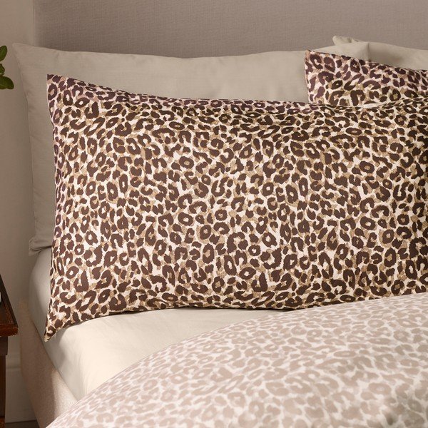 Brązowa pościel jednoosobowa 135x200 cm Animal Print – Catherine Lansfield-image-2