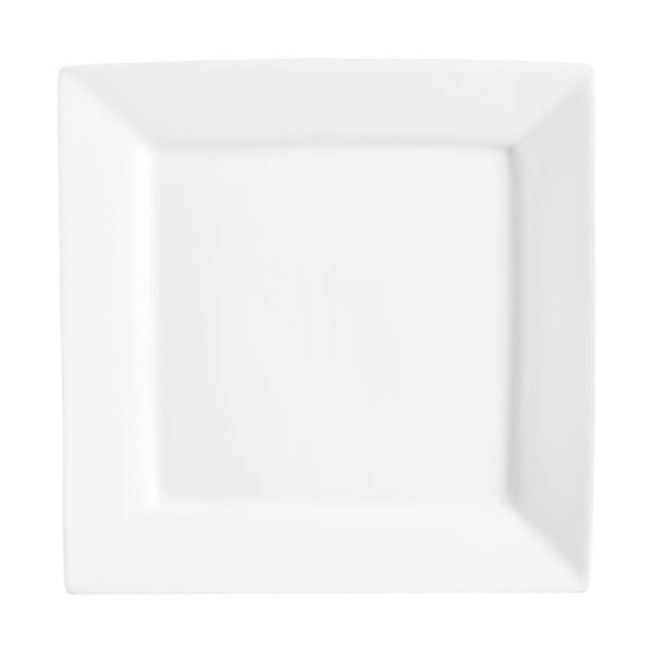 Biały talerz porcelanowy Price & Kensington Simplicity, 18x18 cm