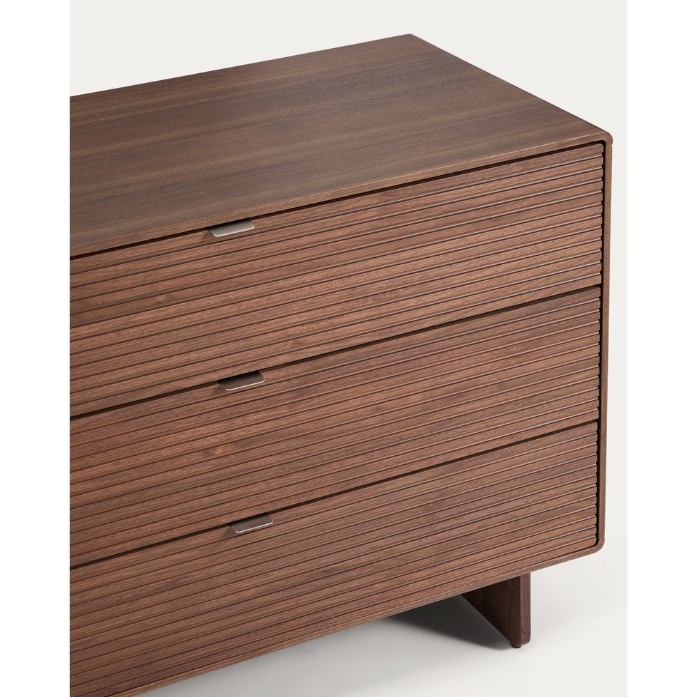 Komoda w dekorze orzecha w ciemnym naturalnym kolorze 101x75x50 cm Norlen – Kave Home (zdjęcie 3)