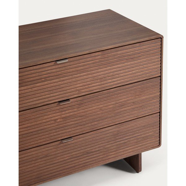 Komoda w dekorze orzecha w ciemnym naturalnym kolorze 101x75x50 cm Norlen – Kave Home-image-2