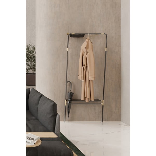 Czarny metalowy zestaw do przedpokoju Lean On Me – UMAGE-image-1