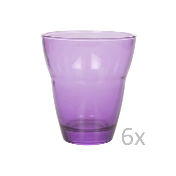 Zestaw fioletowych szklanek Kaleidos Vetro, 6 szt.