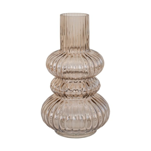Brązowy szklany ręcznie wykonany wazon – House Nordic