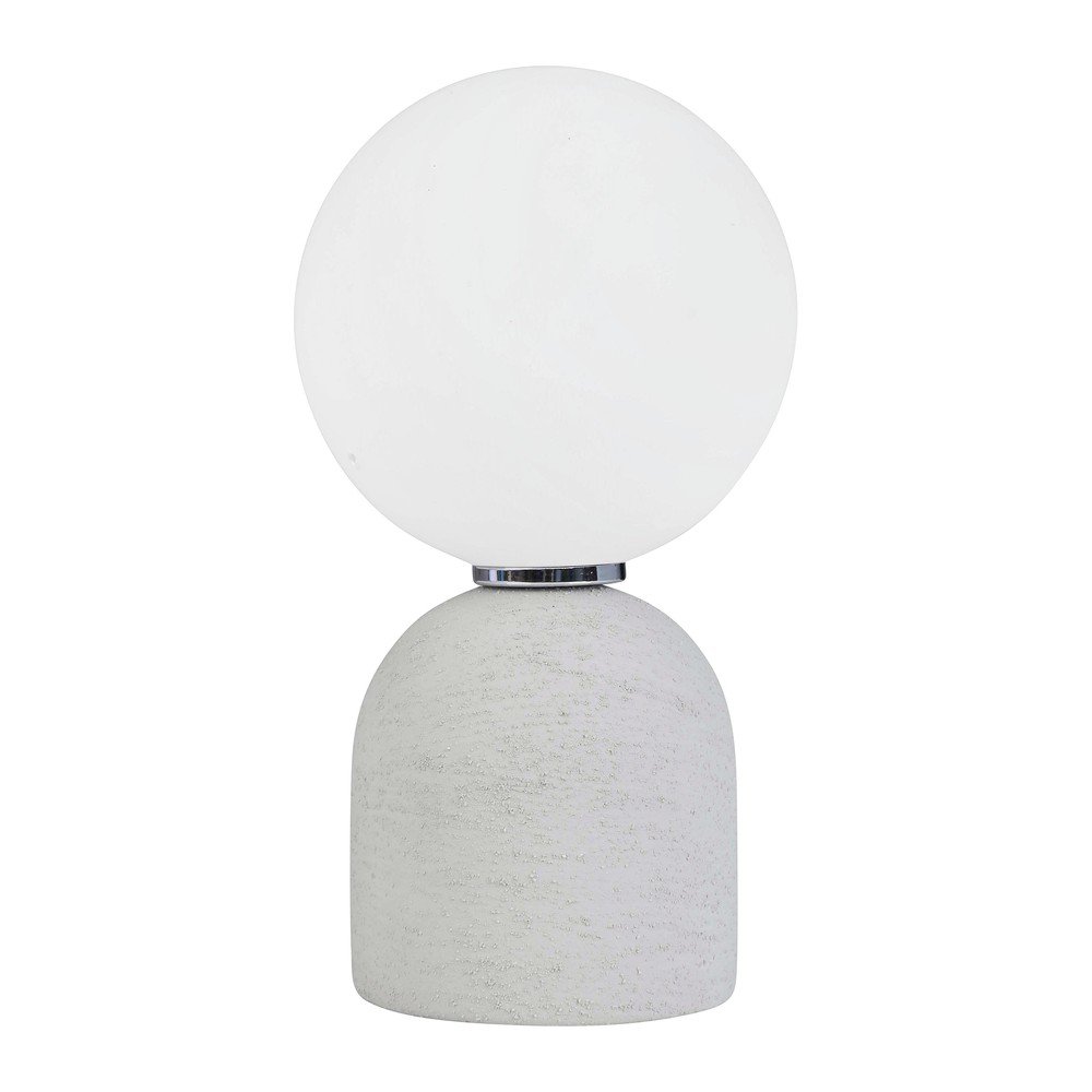 Szara lampa stołowa ceramiczna ze szklanym kloszem (wysokość 22 cm) Jael – Yes Everyday