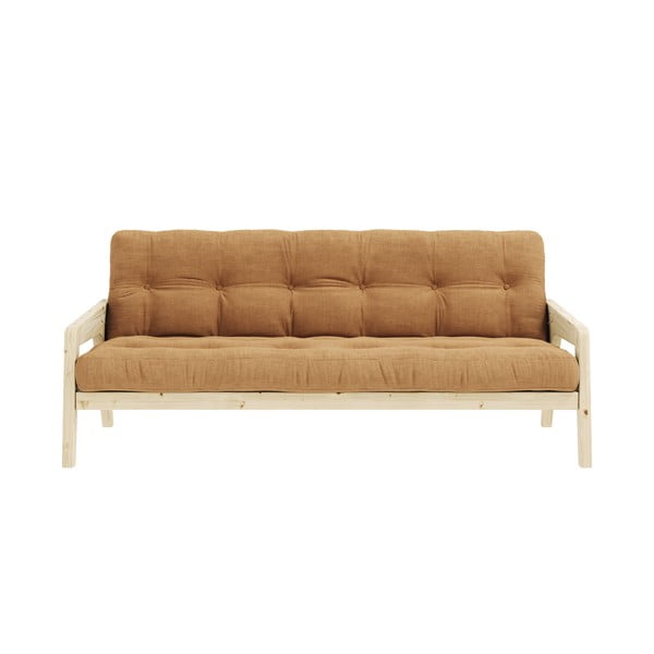 Musztardowa rozkładana sofa 190 cm Grab Clear – Karup Design