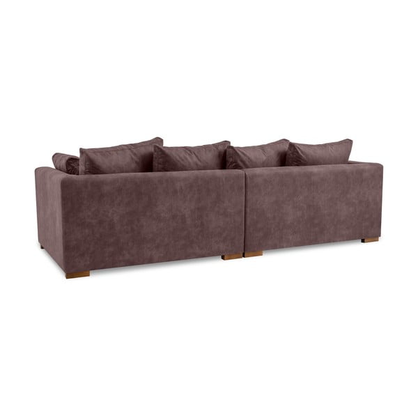 Ciemnobrązowa sofa z imitacji skóry 266 cm Hamburg – Scandic-image-3