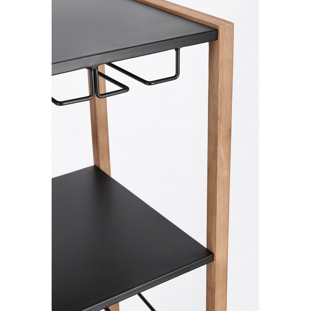 Czarno-naturalna metalowa szafka na wino liczba butelek 20, 50x122x35 cm Isaac – Yes Everyday (zdjęcie 8)