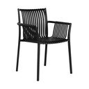 Czarne plastikowe krzesła ogrodowe zestaw 2 szt. Tulsa – House Nordic